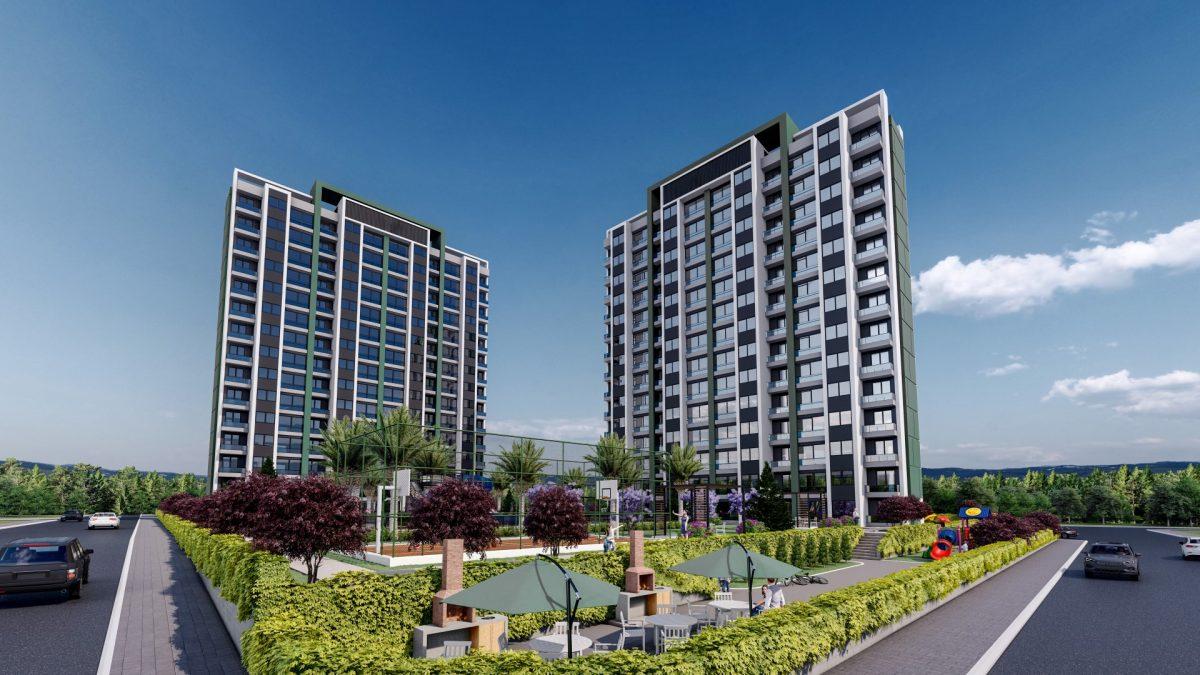 Новый масштабный проект с апартаментами планировкой 2+1 в районе Мезитли, Мерсин