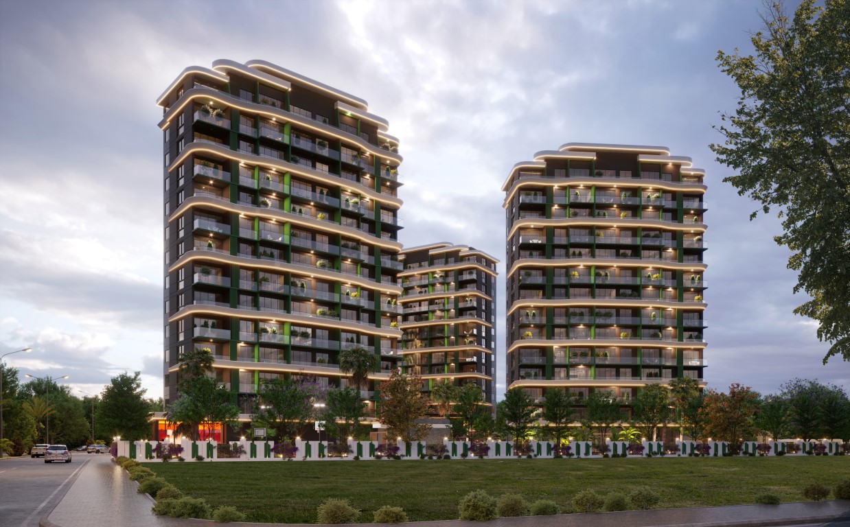 Премиальный проект в районе Тедже, с апартаментами планировкой 1+1, 2+1, 3+1